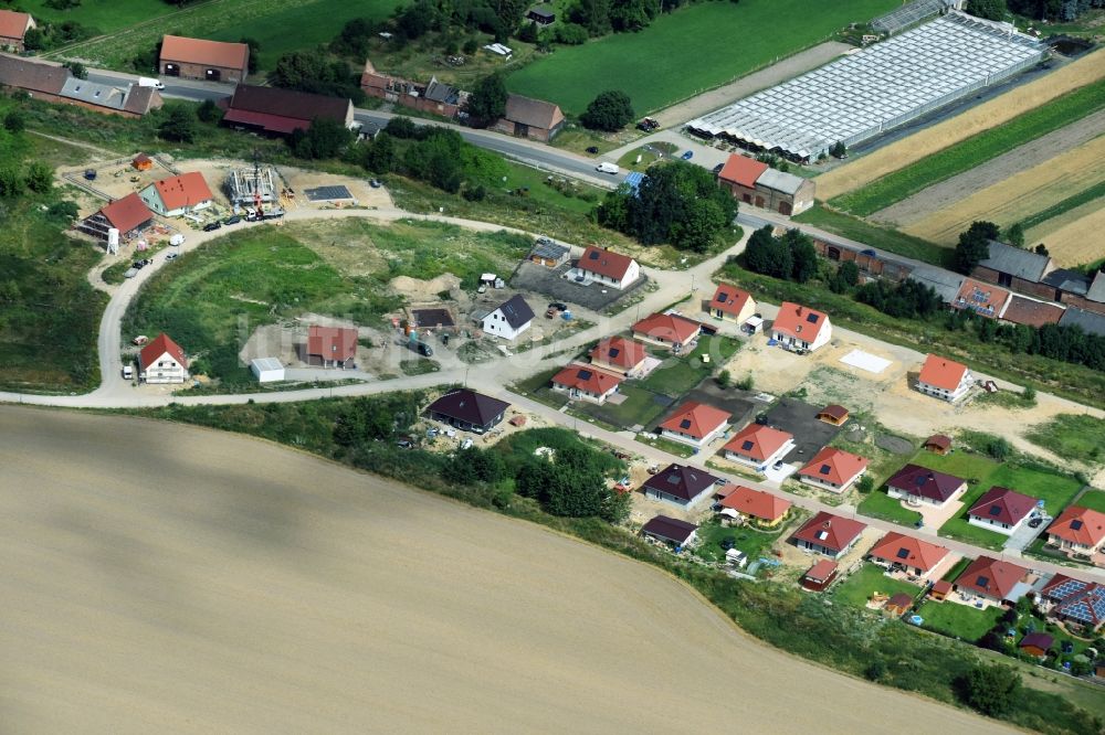 Luftbild Altlandsberg - Baustellen zum Neubau- Wohngebiet einer Einfamilienhaus- Siedlung an der Strausberger Straße - Zur Holzseefe in Altlandsberg im Bundesland Brandenburg