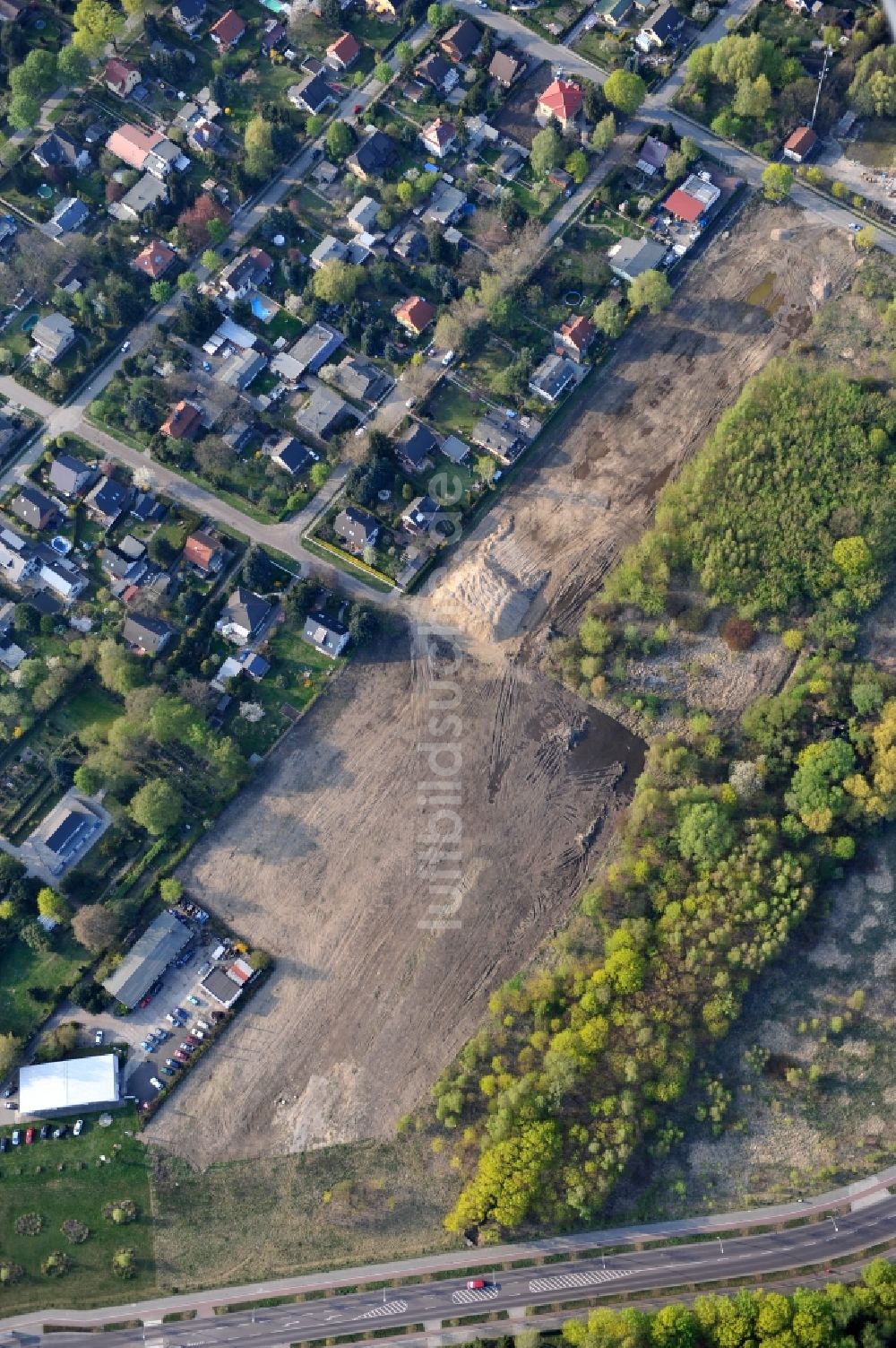 Luftaufnahme Berlin - Baustellen zum Neubau- Wohngebiet einer Einfamilienhaus- Siedlung an der Treseburger Straße in Berlin, Deutschland