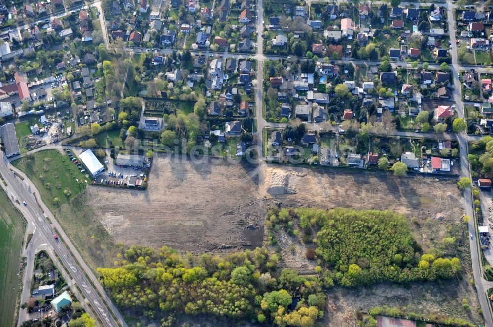 Berlin von oben - Baustellen zum Neubau- Wohngebiet einer Einfamilienhaus- Siedlung an der Treseburger Straße in Berlin, Deutschland