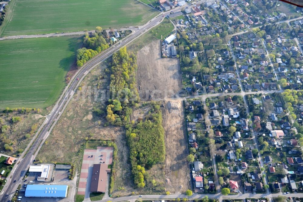 Luftbild Berlin - Baustellen zum Neubau- Wohngebiet einer Einfamilienhaus- Siedlung an der Treseburger Straße in Berlin, Deutschland