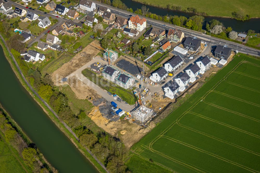 Luftbild Hamm - Baustellen zum Neubau- Wohngebiet Friedrichsfeld im Ortsteil Heessen in Hamm im Bundesland Nordrhein-Westfalen, Deutschland