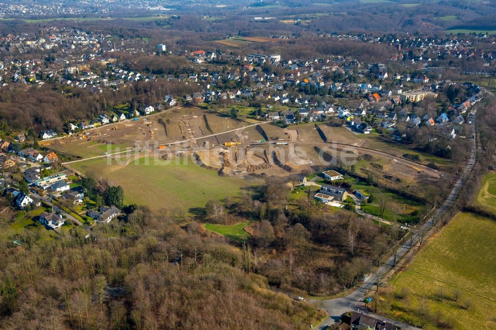 Luftbild Heidhausen - Baustellen zum Neubau- Wohngebiet Grüne Harfe in Heidhausen im Bundesland Nordrhein-Westfalen