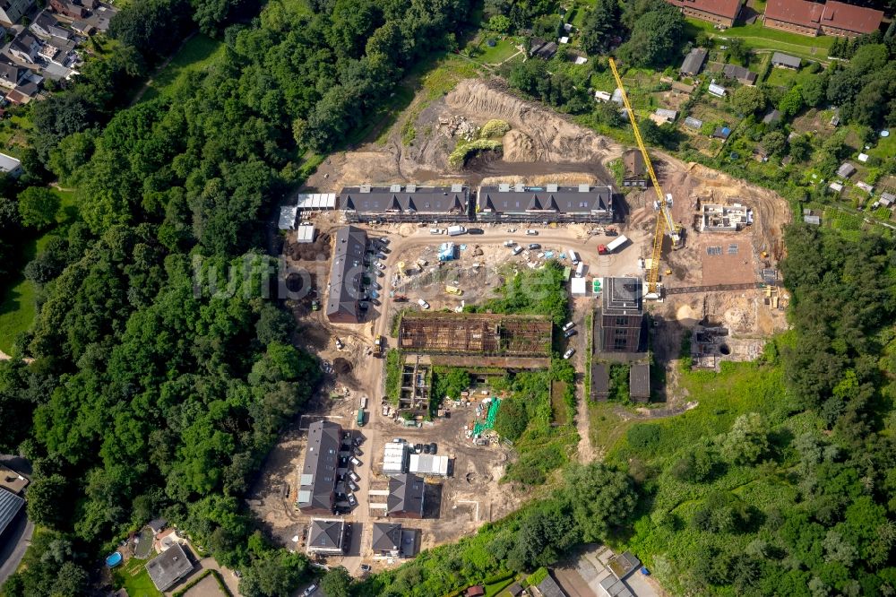 Oberhausen aus der Vogelperspektive: Baustellen zum Neubau- Wohngebiet Münzstraße - Zum Dörnbusch auf dem Gelände des ehemaligen Schachtes IV der Zeche Osterfeld in Oberhausen im Bundesland Nordrhein-Westfalen