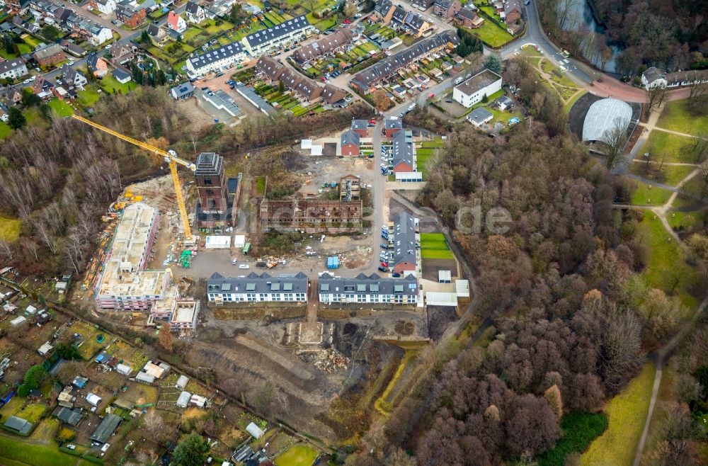 Luftbild Oberhausen - Baustellen zum Neubau- Wohngebiet Münzstraße - Zum Dörnbusch auf dem Gelände des ehemaligen Schachtes IV der Zeche Osterfeld in Oberhausen im Bundesland Nordrhein-Westfalen