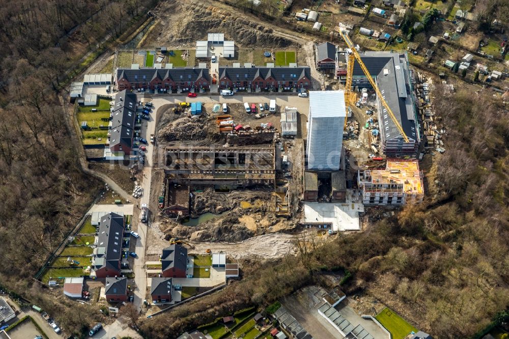 Luftbild Oberhausen - Baustellen zum Neubau- Wohngebiet Münzstraße - Zum Dörnbusch auf dem Gelände des ehemaligen Schachtes IV der Zeche Osterfeld in Oberhausen im Bundesland Nordrhein-Westfalen