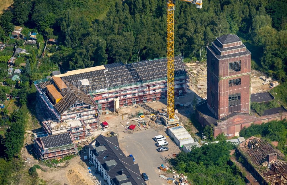 Oberhausen von oben - Baustellen zum Neubau- Wohngebiet Münzstraße - Zum Dörnbusch auf dem Gelände des ehemaligen Schachtes IV der Zeche Osterfeld in Oberhausen im Bundesland Nordrhein-Westfalen