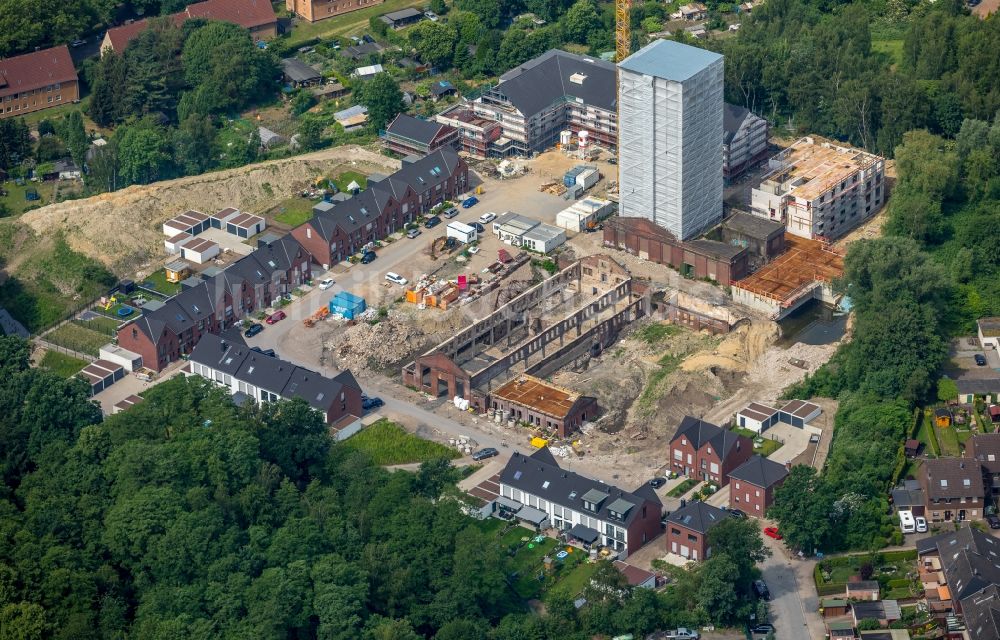 Luftaufnahme Oberhausen - Baustellen zum Neubau- Wohngebiet Münzstraße - Zum Dörnbusch auf dem Gelände des ehemaligen Schachtes IV der Zeche Osterfeld in Oberhausen im Bundesland Nordrhein-Westfalen