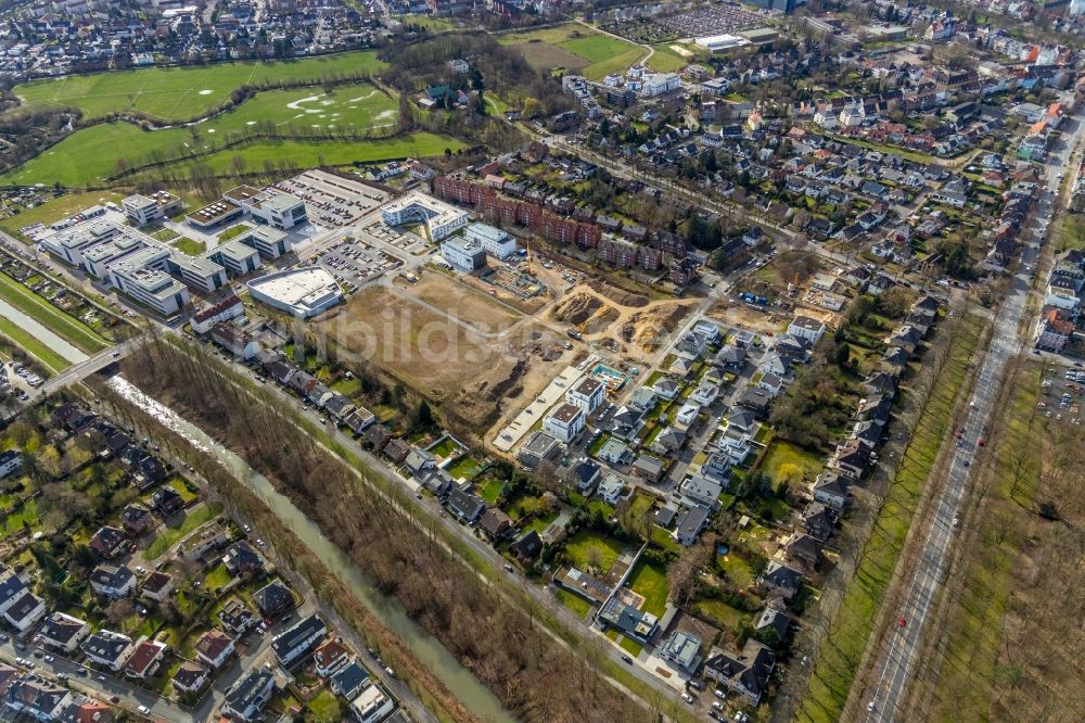 Luftbild Hamm - Baustellen zum Neubau- Wohngebiet Paracelsuspark in Hamm im Bundesland Nordrhein-Westfalen