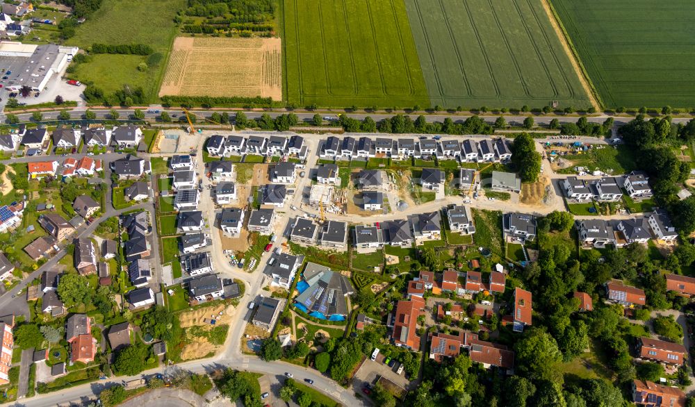 Luftaufnahme Soest - Baustellen zum Neubau eines Wohngebiet in Soest im Bundesland Nordrhein-Westfalen, Deutschland