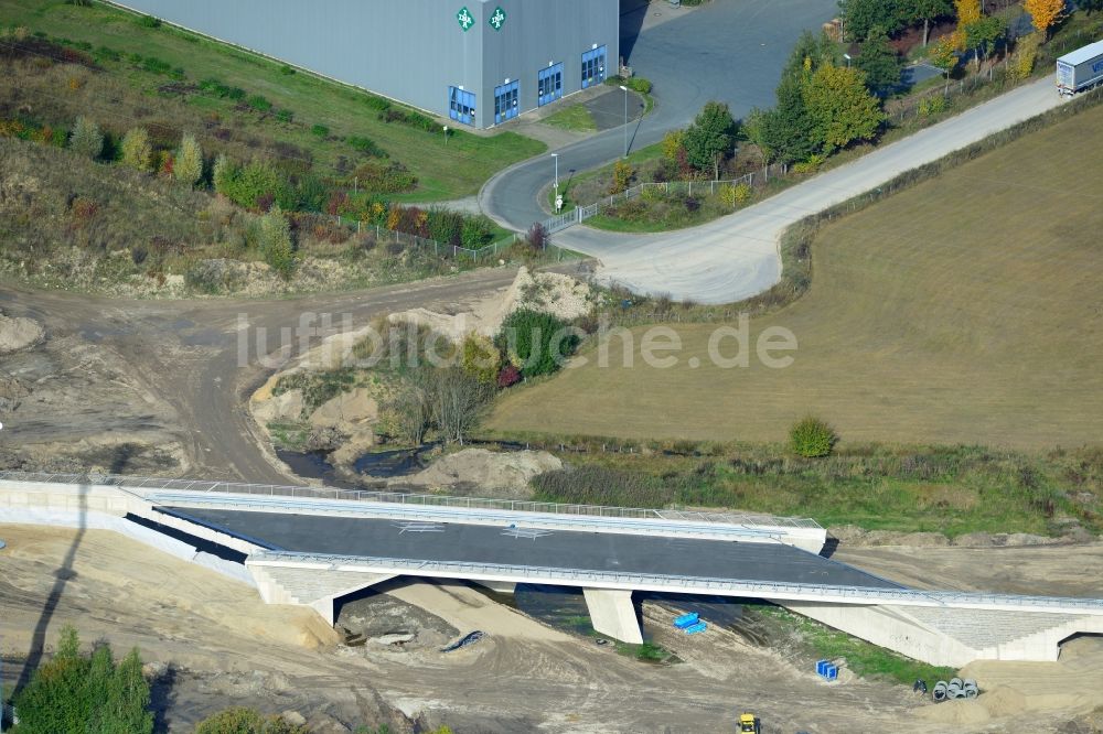 Steinhagen von oben - Baustellen zur Erweiterung der Bundesautobahn A33 in Steinhagen in Nordrhein-Westfalen