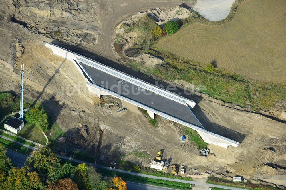 Luftbild Steinhagen - Baustellen zur Erweiterung der Bundesautobahn A33 in Steinhagen in Nordrhein-Westfalen