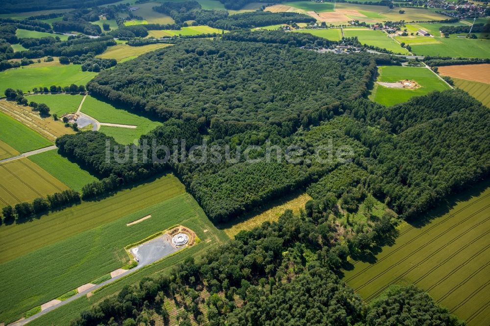 Haltern am See aus der Vogelperspektive: Baustellen zur Windrad- Montage in Haltern am See im Bundesland Nordrhein-Westfalen