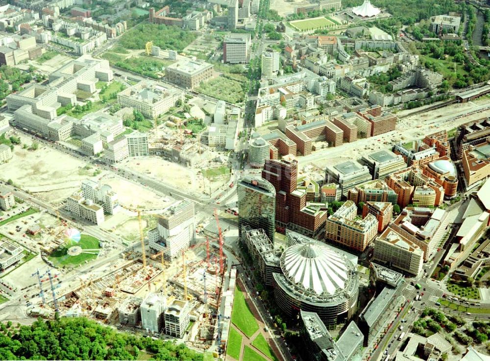 Luftbild Berlin - Baustellender HVB - Projekt am Leipziger Platz in Berlin - Mitte.