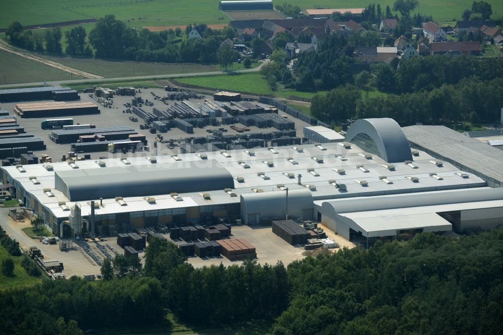 Bad Schmiedeberg von oben - Baustoffhandel und Logistikzentrum Steinzeug Abwassersysteme GmbH in Bad Schmiedeberg im Bundesland Sachsen-Anhalt