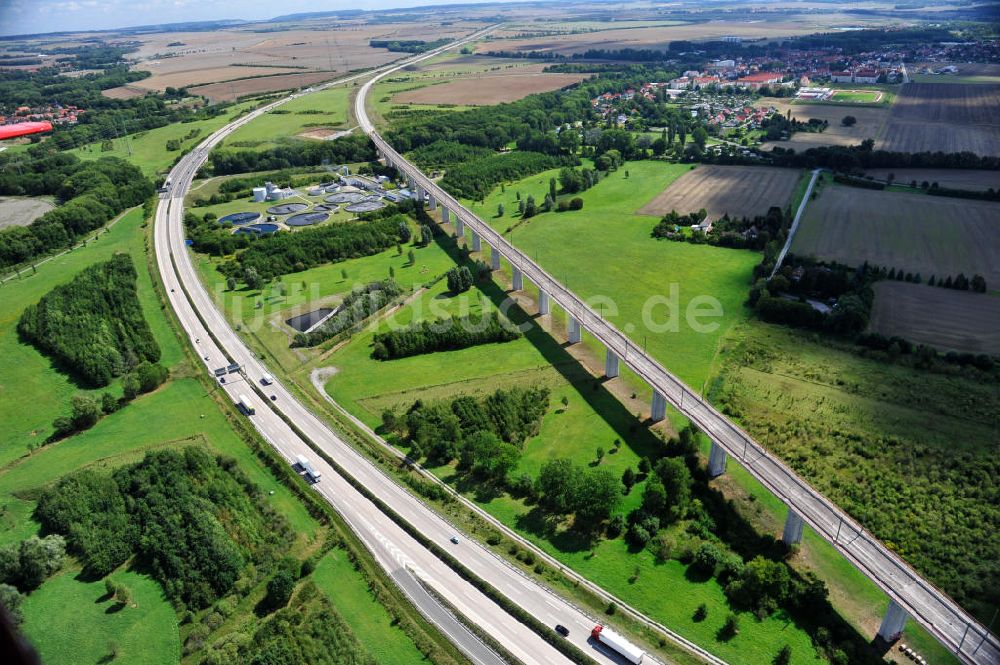 Ichtershausen aus der Vogelperspektive: Baustopp ICE Strecke Erfurt-Nürnberg