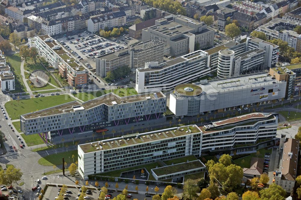 Luftbild Karlsruhe - Bauten an der Ludwig-Erhard-Allee Karlsruhe