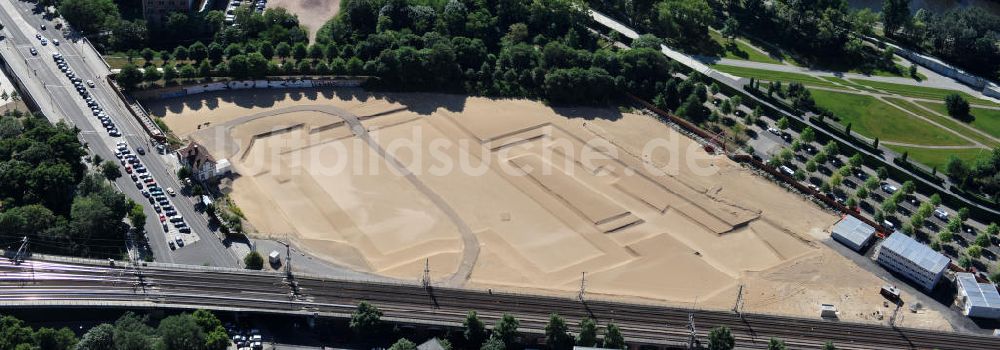 Luftaufnahme Berlin Moabit - Bauvorbereitungen für den Neubau des Bundesministeriums des Innern / Innenministerium in Berlin Moabit