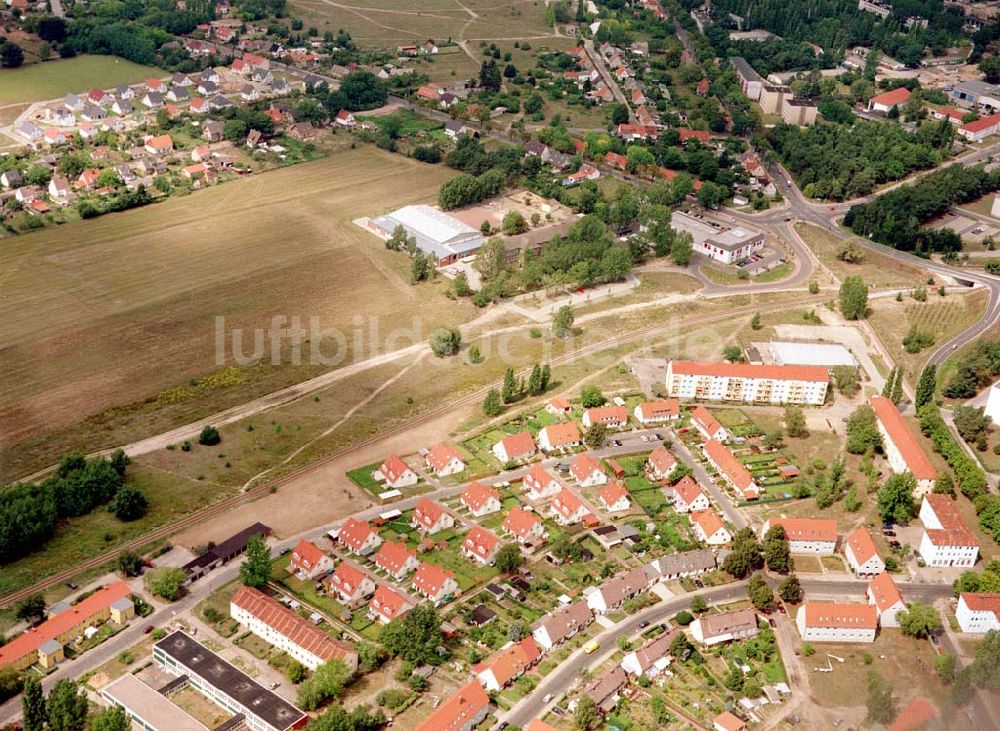 Luftaufnahme Fürstenwalde / Brandenburg - Bauvorhaben der NCC-SIAB Bau GmbH am Ring der Freundschaft in Fürstenwalde / Brandenburg.