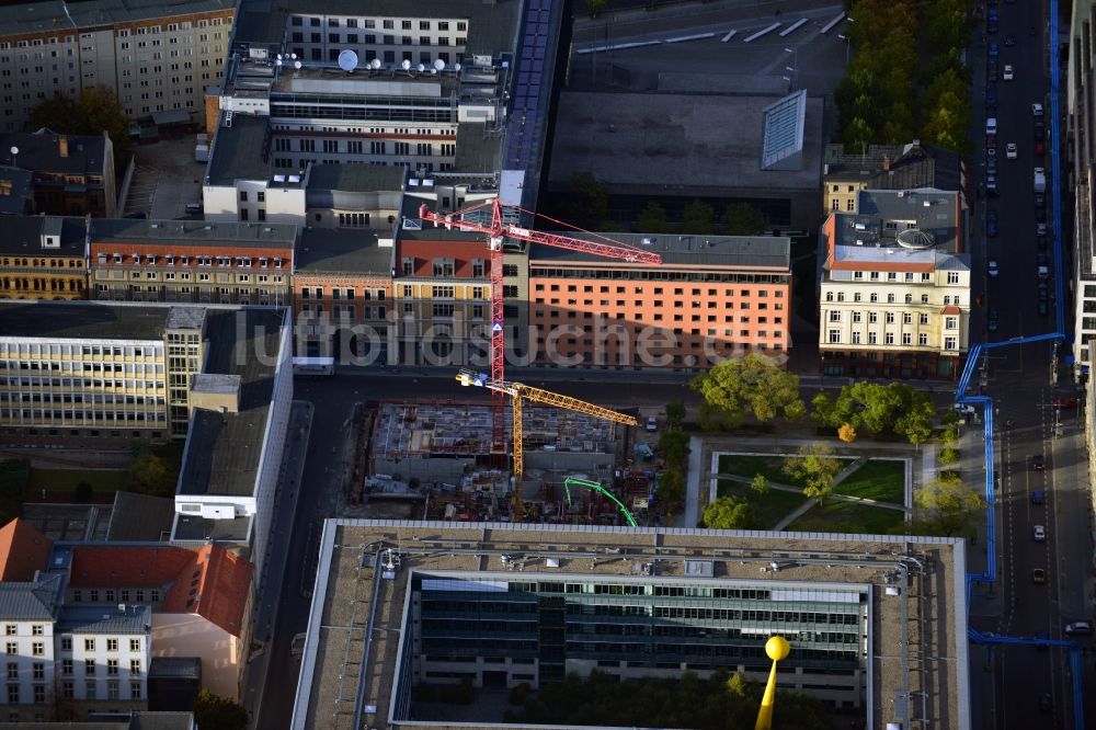 Berlin aus der Vogelperspektive: Bauvorhaben Wohnanlage Lux am Neustädtischen Kirchplatz in Berlin - Mitte