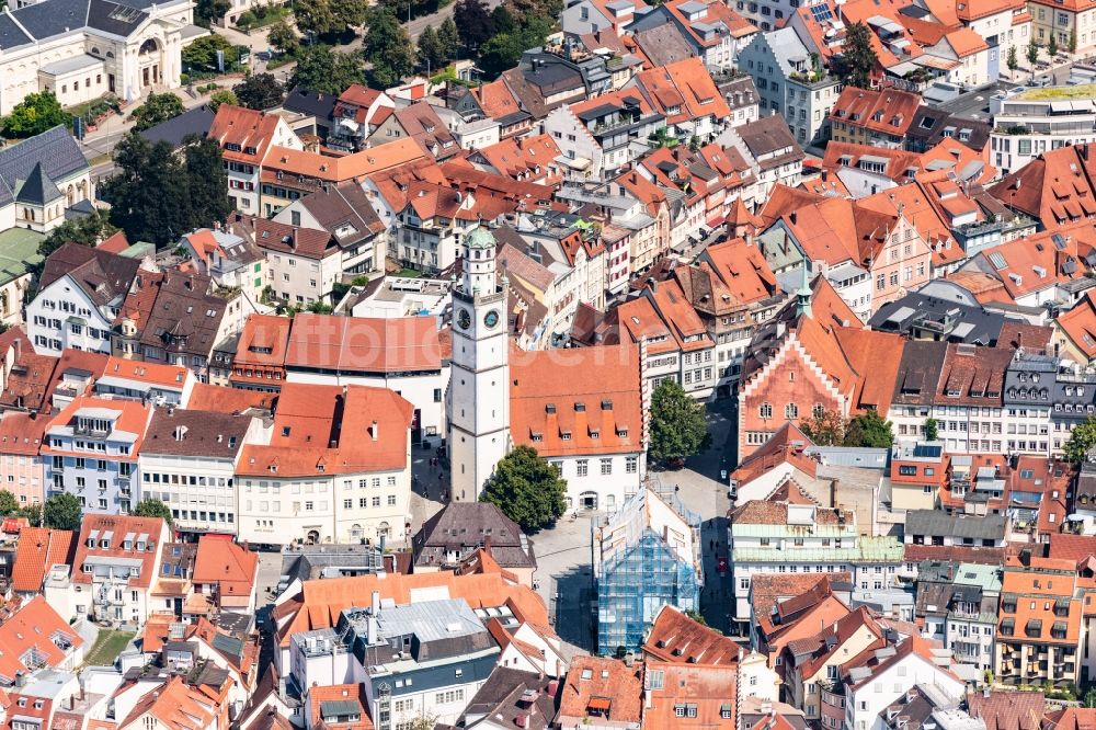 Ravensburg aus der Vogelperspektive: Bauwerk des Aussichtsturmes Blaserturm Ravensburg in Ravensburg im Bundesland Baden-Württemberg, Deutschland