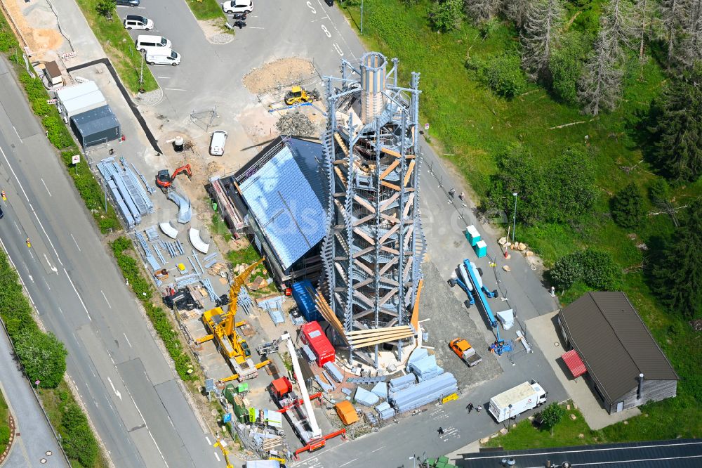 Luftbild Torfhaus - Bauwerk des Aussichtsturmes der Harzturm GmbH in Torfhaus im Bundesland Niedersachsen, Deutschland