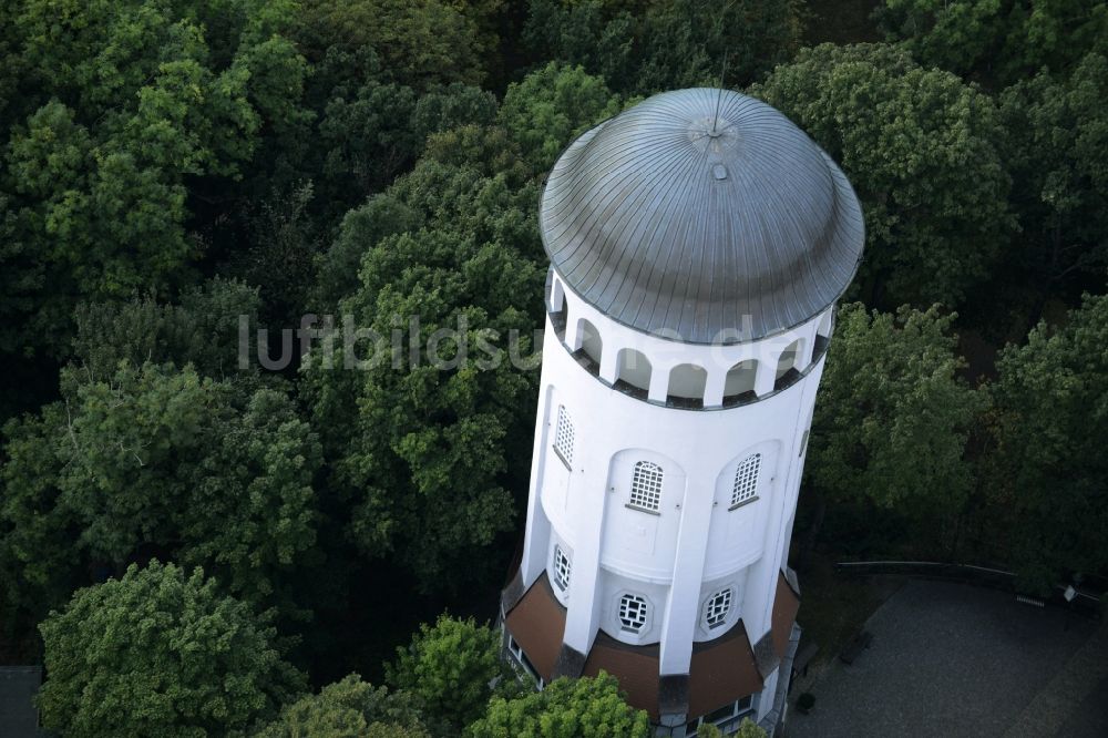 Luftaufnahme Burgstädt - Bauwerk des Aussichtsturmes Taurasteinturm in Burgstädt im Bundesland Sachsen