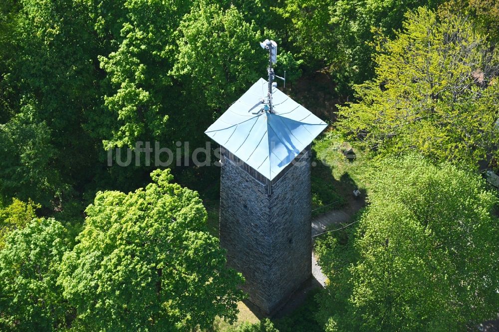 Luftbild Stammbach - Bauwerk des Aussichtsturmes Weißensteinturm in Stammbach im Bundesland Bayern, Deutschland