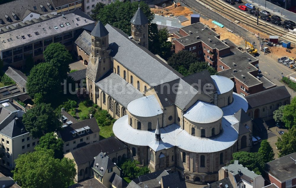 Köln aus der Vogelperspektive: Bauwerk der Kirche St. Maria im Kapitol in Köln im Bundesland Nordhrhein-Westfalen