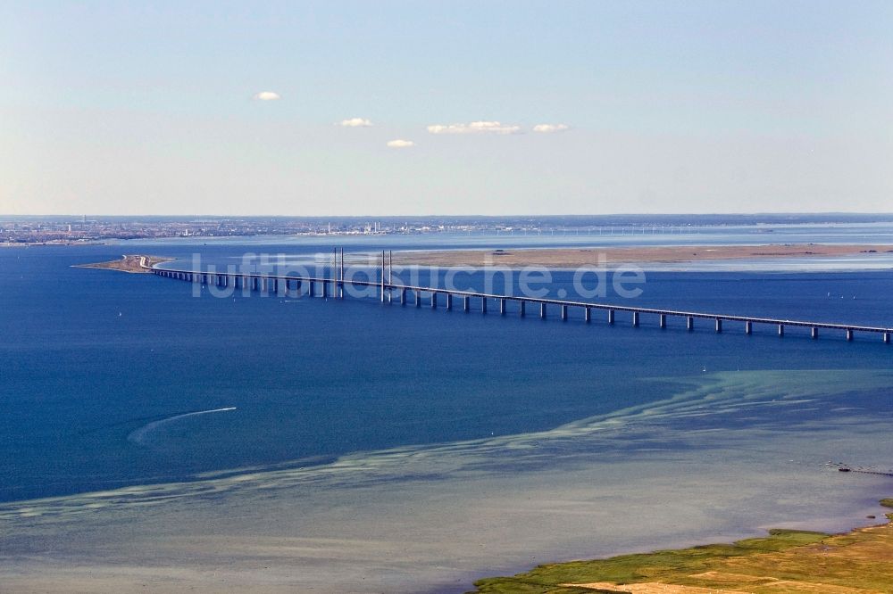 Luftbild Malmö - Bauwerk der Öresundbrücke zwischen Malmö und Saltholm in der Provinz Schonen in Schweden