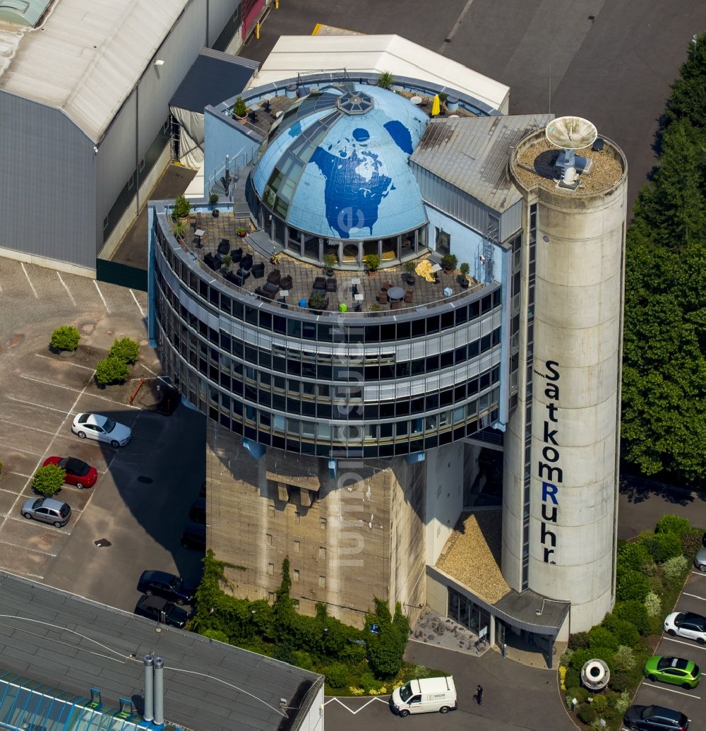 Luftbild Hattingen - Bauwerk des Turmes Satkom Ruhr Tower in Hattingen im Bundesland Nordrhein-Westfalen