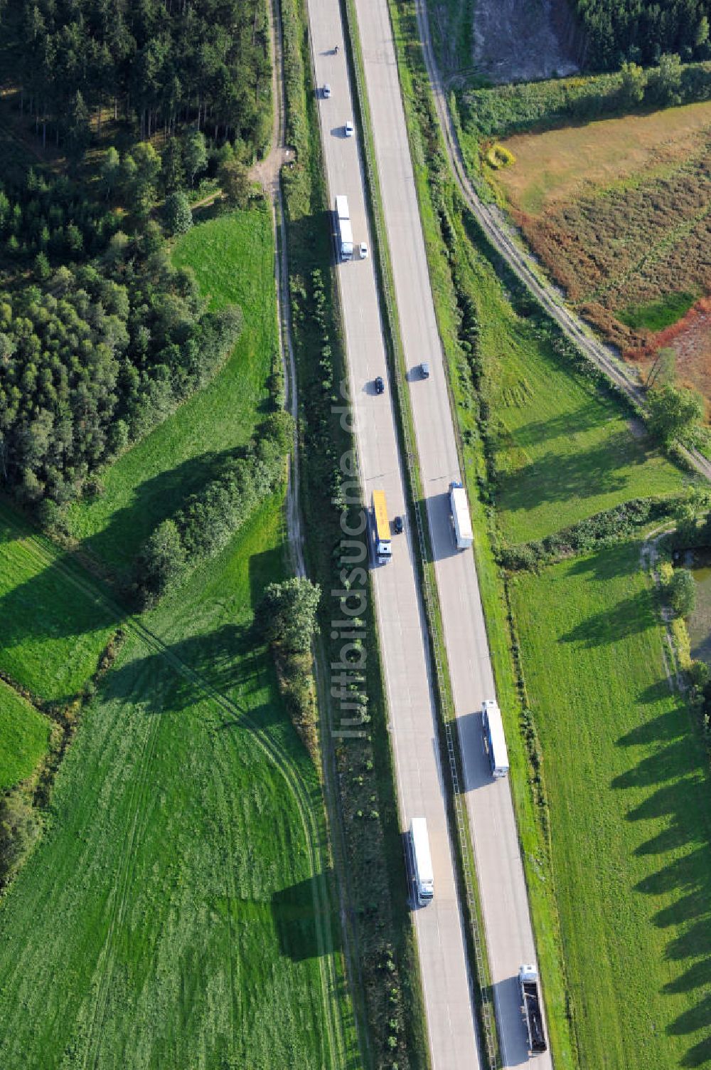 Dittersdorf aus der Vogelperspektive: Bauwerke und Streckenführung der BAB Bundesautobahn A9 bei Dittersdorf in Thüringen