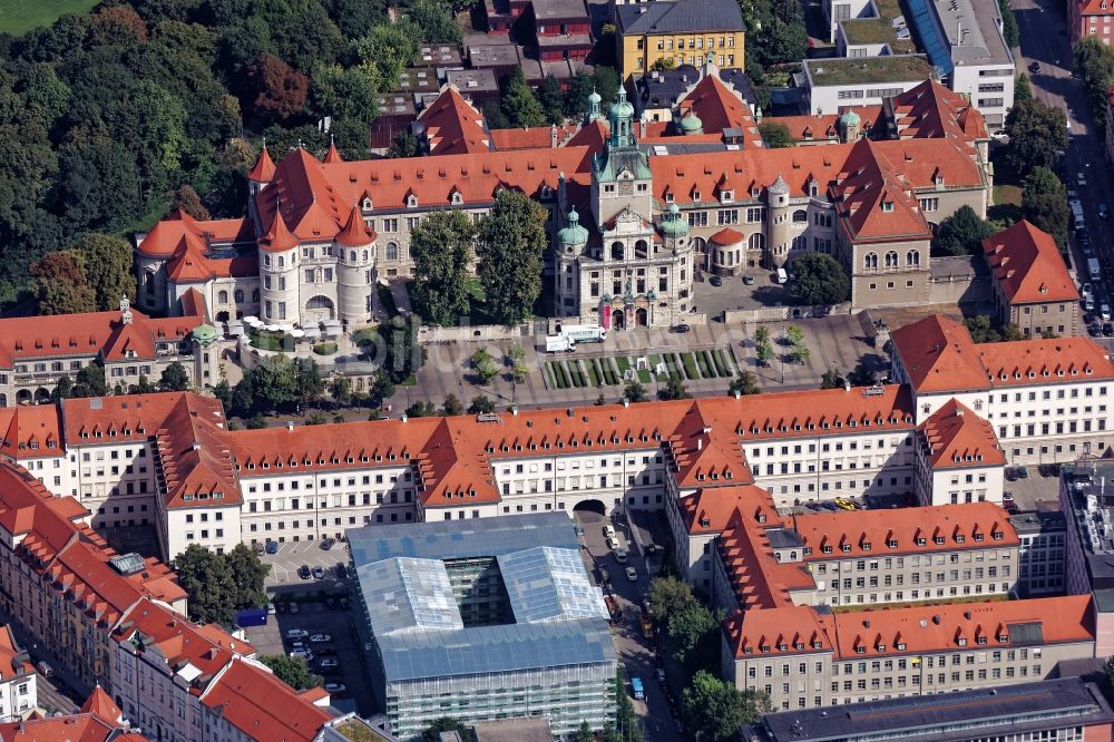 Luftbild München - Bayerisches Nationalmuseums an der Prinzregentenstraße in München im Bundesland Bayern