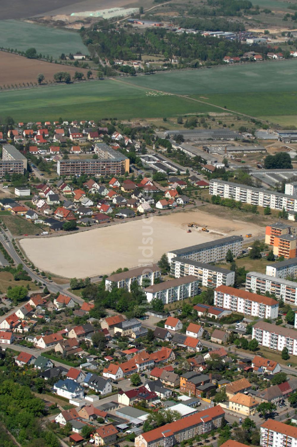 Luftbild Schwedt - Bebauungsgebiet in Schwedt Neue Zeit