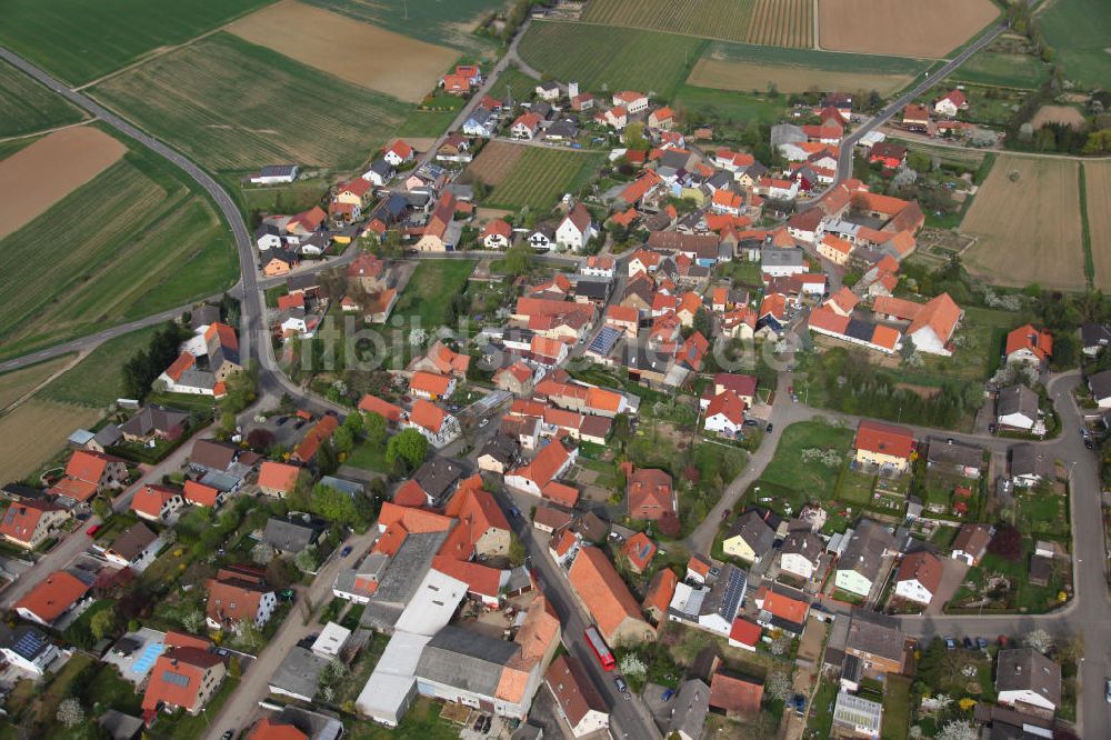 Luftbild Bechenheim - Bechenheim im Landkreis Alzey-Worms in Rheinland-Pfalz