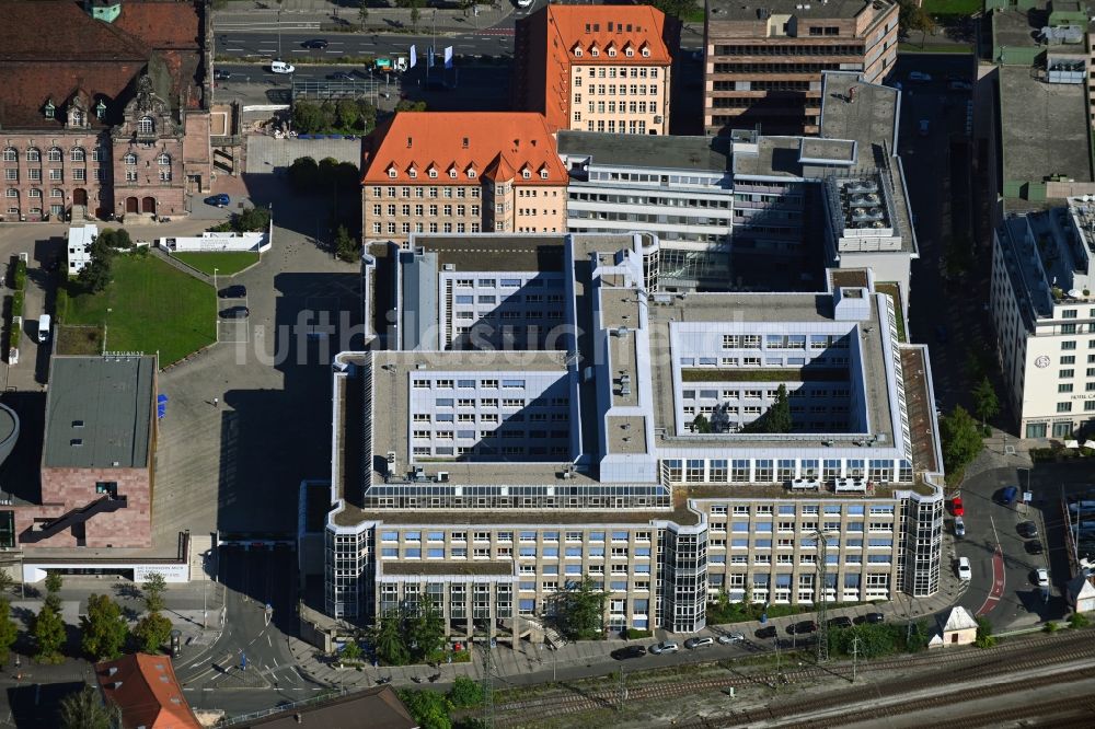 Luftbild Nürnberg - Behörde Agentur für Arbeit am Richard-Wagner-Platz in Nürnberg im Bundesland Bayern, Deutschland