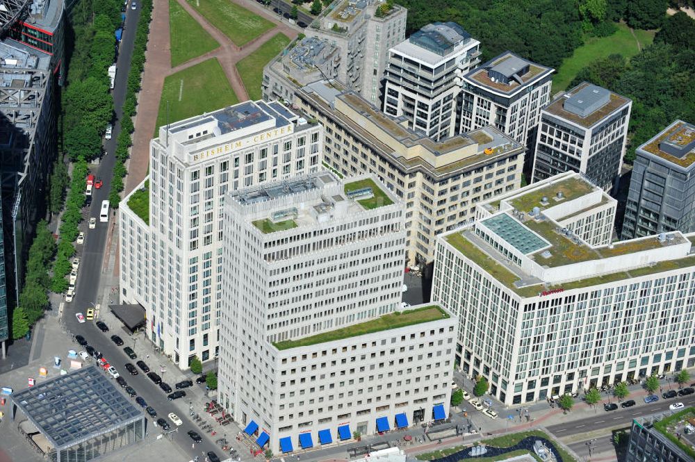 Luftbild Berlin - Tiergarten - Beisheim Center am Potsdamer Platz im Berliner Ortsteil Tiergarten