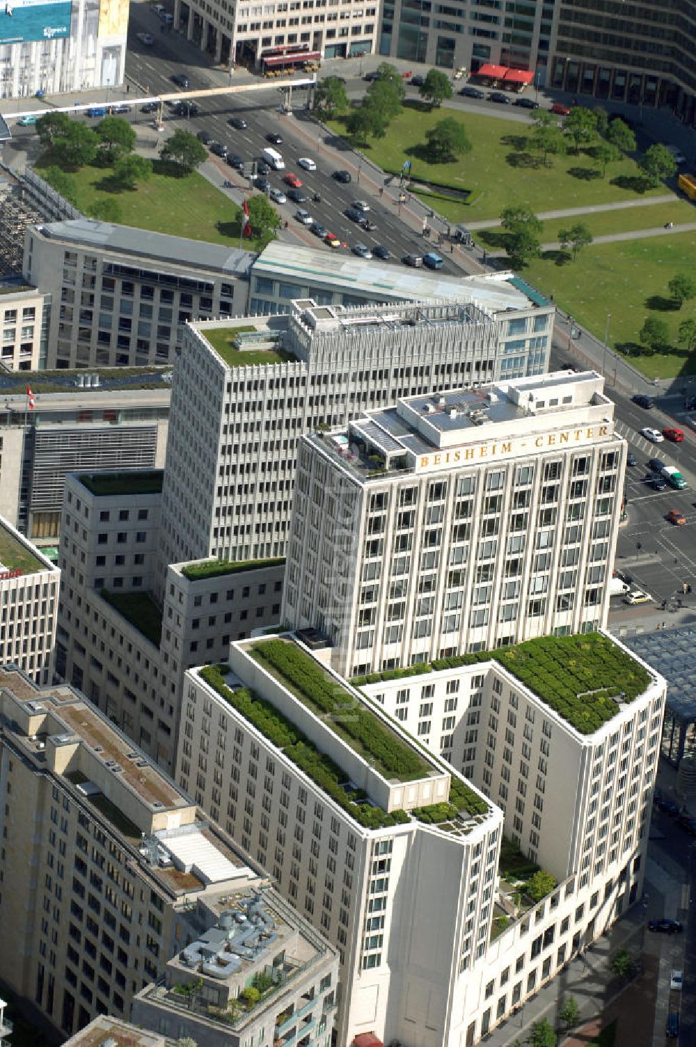 Berlin von oben - Beisheim Center am Potsdamer Platz im Berliner Ortsteil Tiergarten