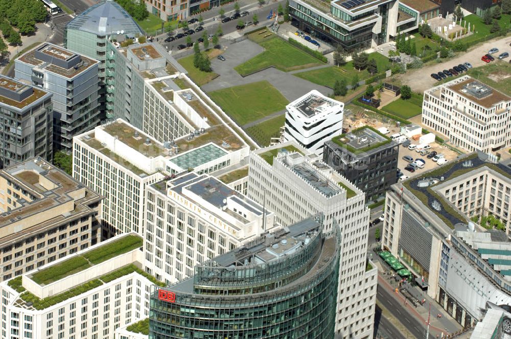 Berlin von oben - Beisheim Center am Potsdamer Platz im Berliner Ortsteil Tiergarten