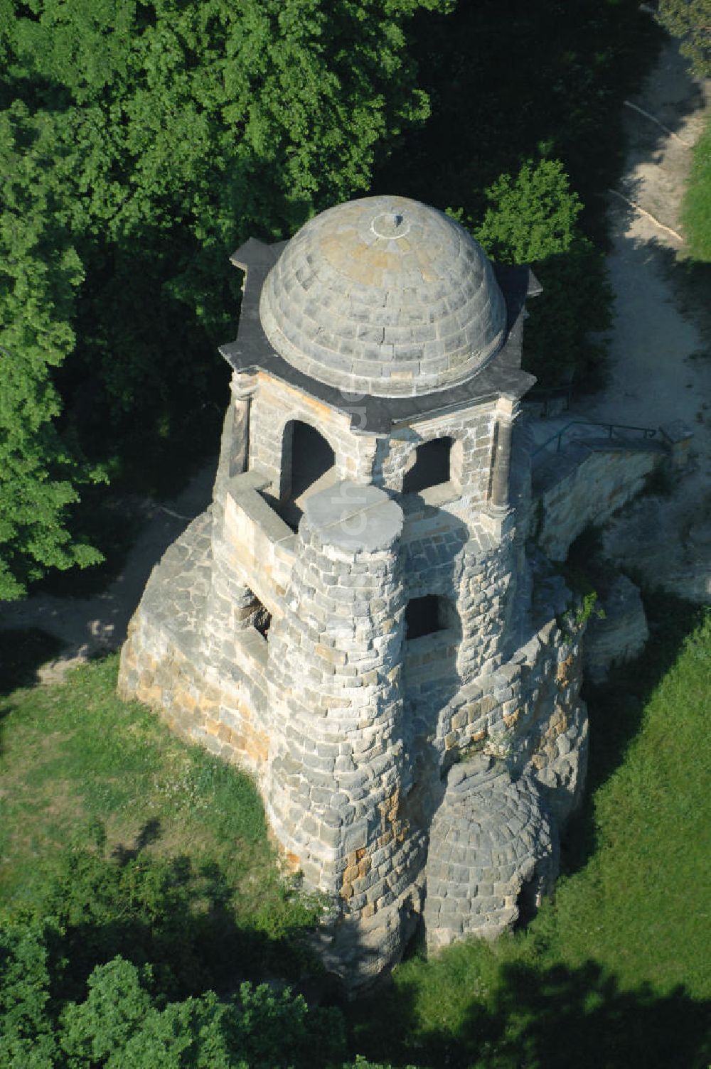 Luftaufnahme HALBERSTADT - Belvedere im Landschaftsschutzpark Spiegelsberge in Halberstadt