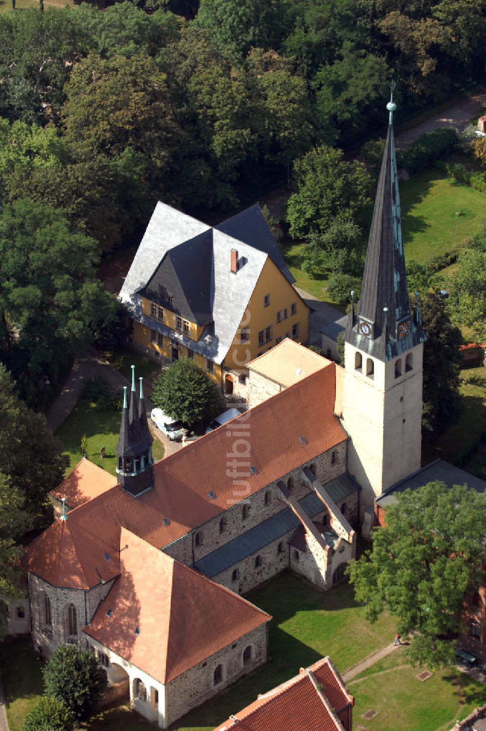 Gross Ammensleben von oben - Benediktinerkloster Groß Ammensleben