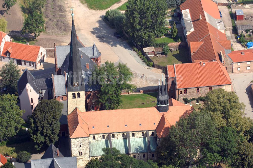 Gross Ammensleben von oben - Benediktinerkloster Groß Ammensleben