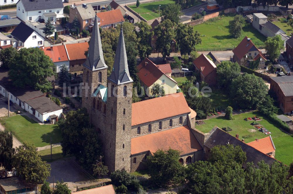 Luftaufnahme Hillersleben - Benediktinernonnenkloster Hillersleben