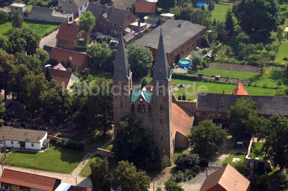 Luftaufnahme Hillersleben - Benediktinernonnenkloster Hillersleben