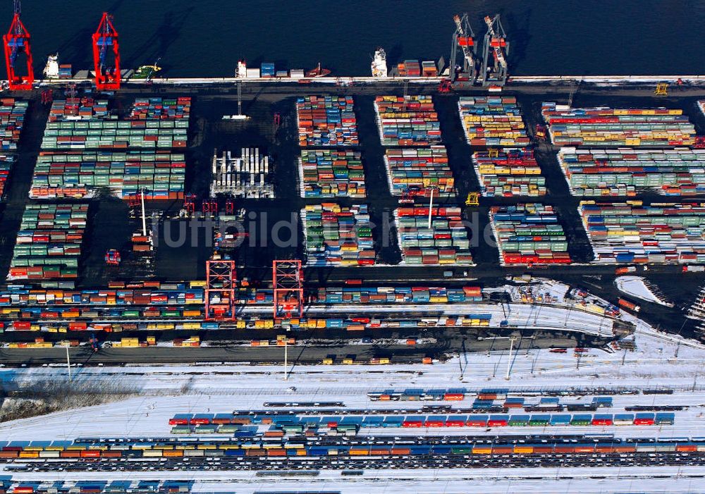 Luftaufnahme Hamburg - Überblick über den Hamburger Hafen (Container)