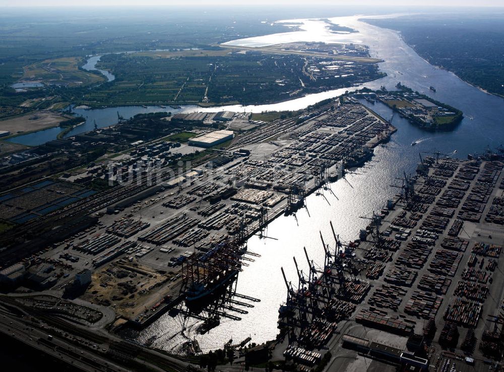 Luftaufnahme Hamburg - Überblick über den Hamburger Park-, Petroleum- und Waltersdorfer Hafen