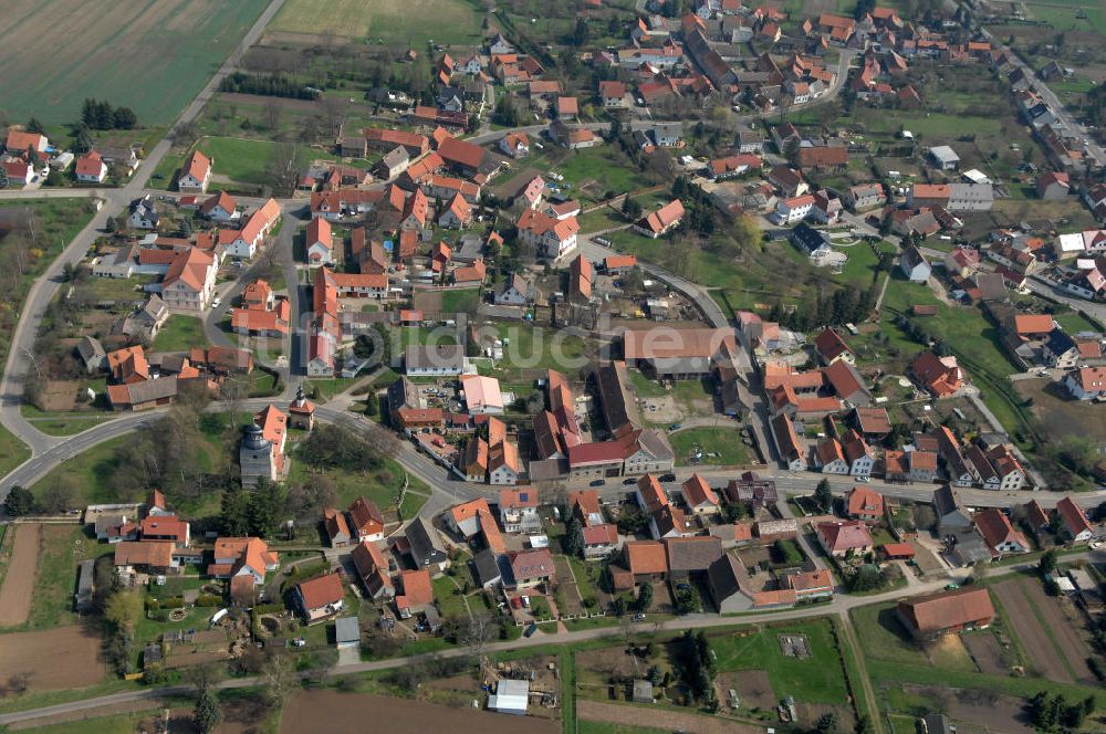 Luftaufnahme Abtsbessingen - Überblick auf die Gemeinde Abtsbessingen in Thüringen