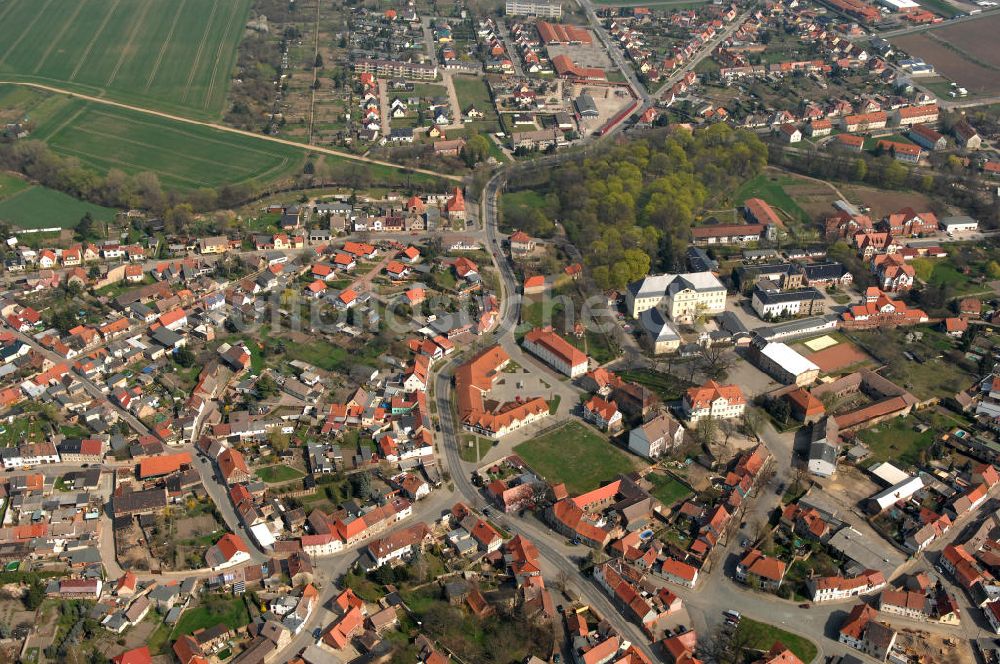 Hoym von oben - Überblick auf die Ortschaft Hoym in Sachsen-Anhalt