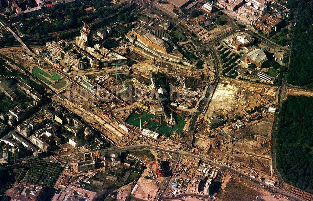 Luftaufnahme Berlin - Bereich Baustelle Potsdamer Platz