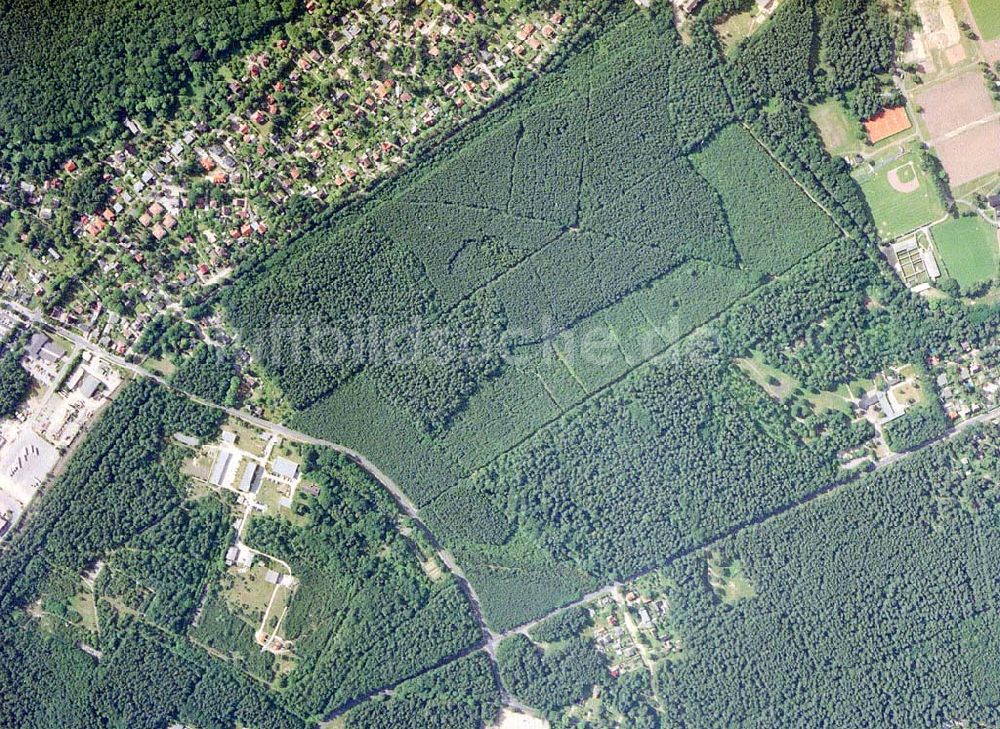 Luftbild Eggersdorf- Brandenburg - Bereich Eggersdorf aus 8000 ft Höhe in der 90-Grad-Perspektive.