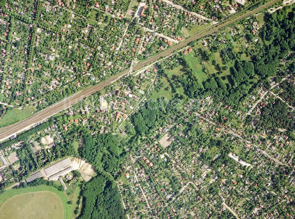 Luftbild Neuenhagen - Brandenburg - Bereich Neuenhagen und Bollensdorf aus 8000 ft Höhe in der 90-Grad-Perspektive.